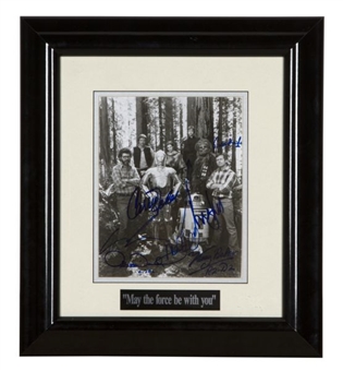 Stars Wars Cast Signed and Framed 8x10 Photograph (7 Signatures Incl George Lucas and Harrison Ford)